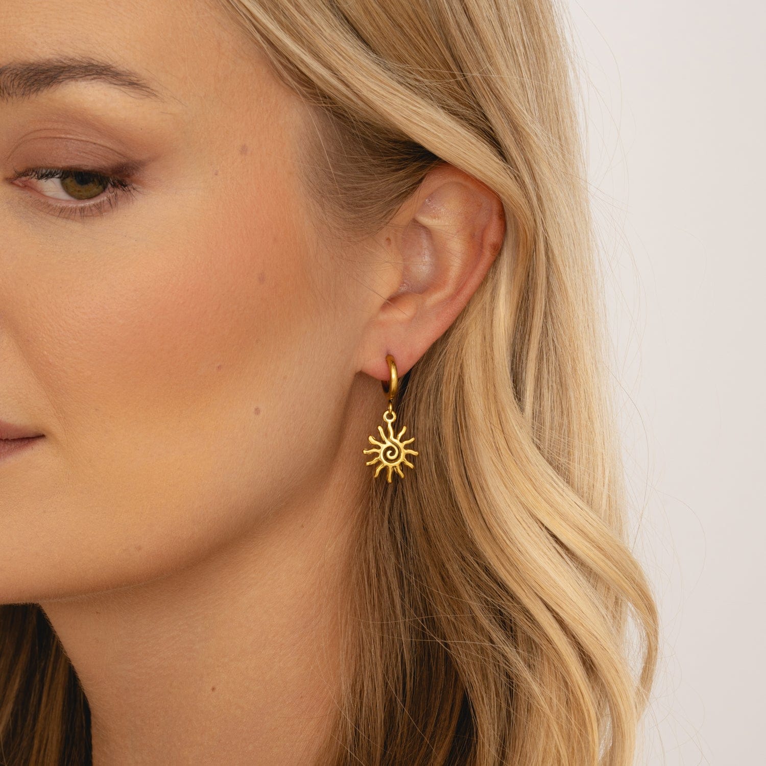 Bohomoon Stainless Steel Peyton Sun Hoop Earrings