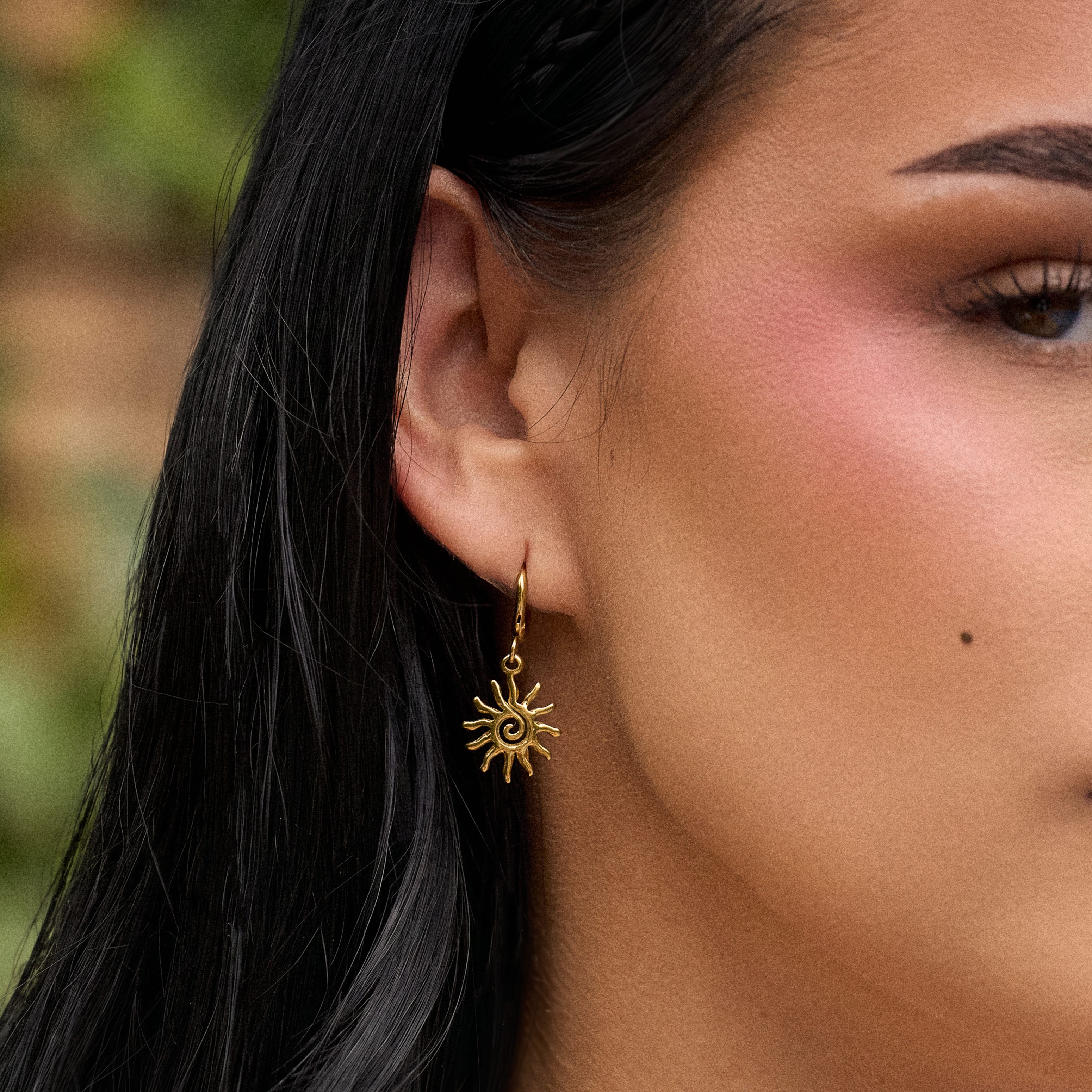 Bohomoon Stainless Steel Peyton Sun Hoop Earrings