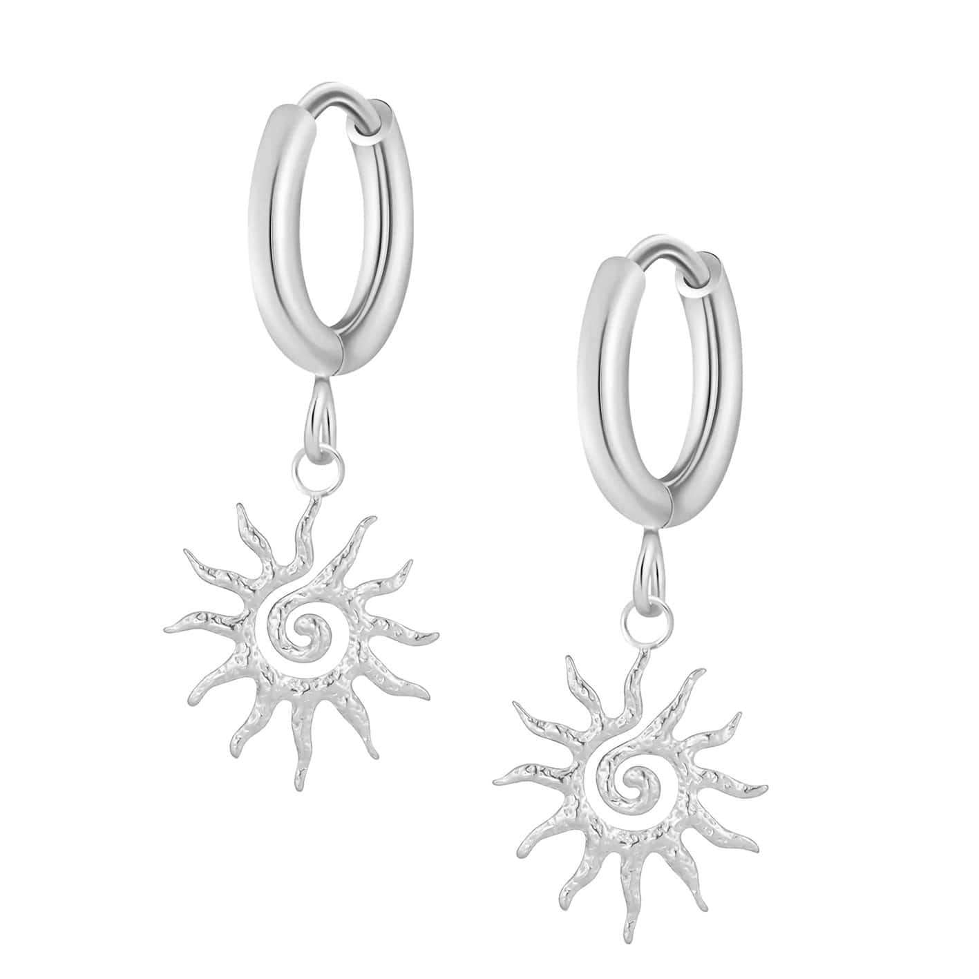 Bohomoon Stainless Steel Peyton Sun Hoop Earrings