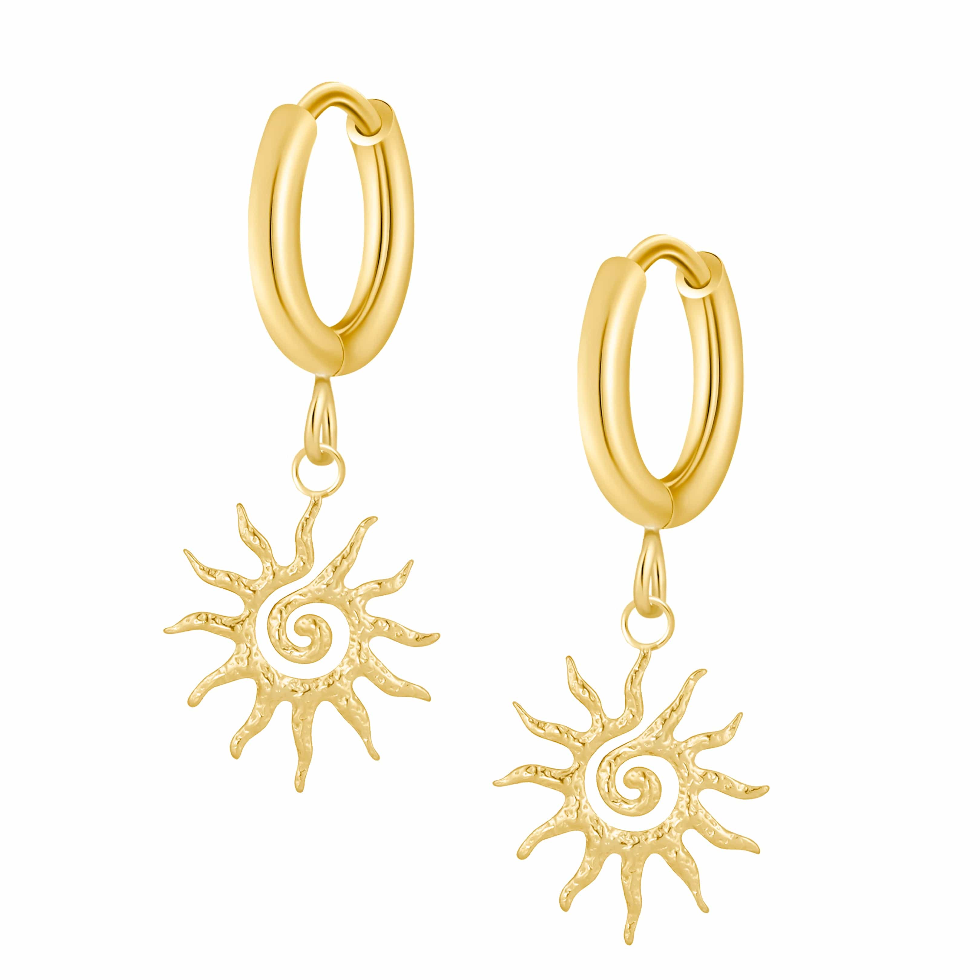 Bohomoon Stainless Steel Peyton Sun Hoop Earrings