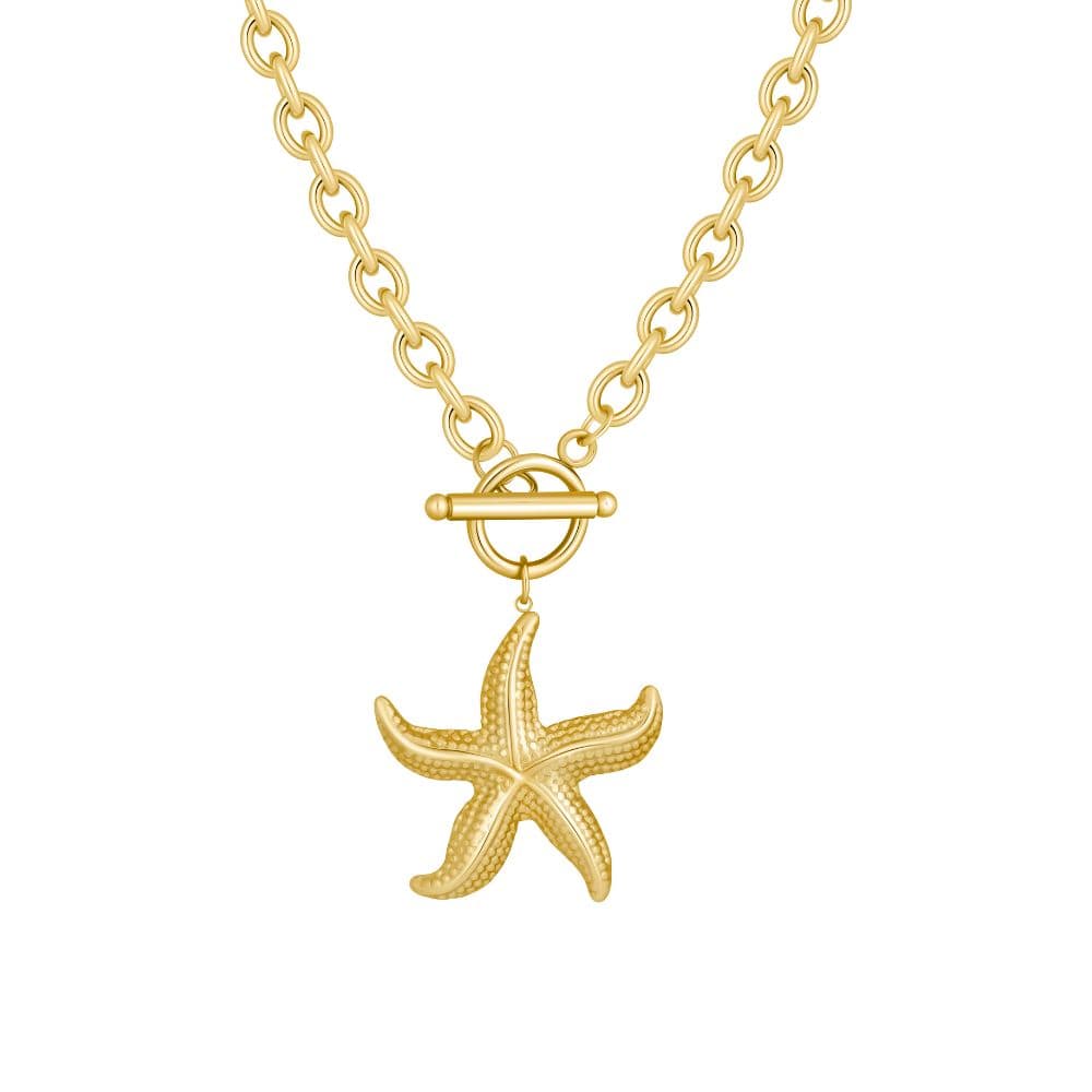 Bohomoon Stainless Steel Pietra Starfish Tbar Necklace