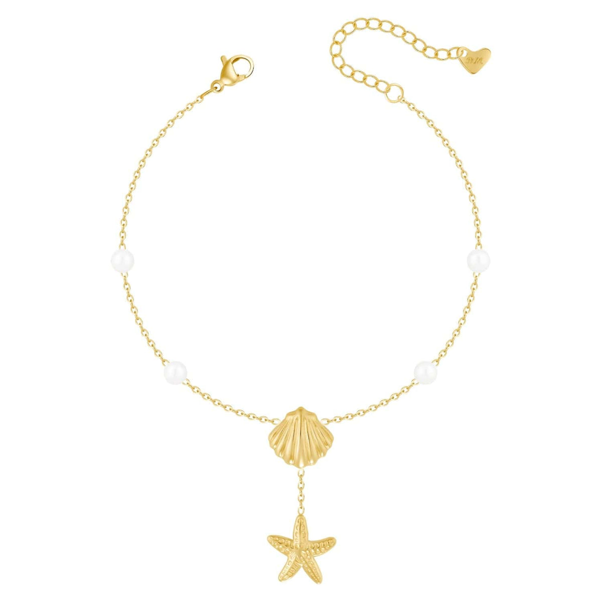 Bohomoon Stainless Steel Positano Pearl Anklet