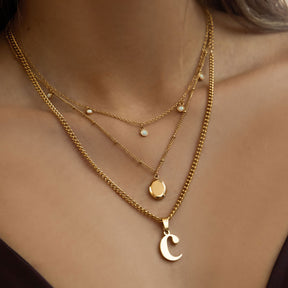BOHOMOON Stainless Steel Power Initial Necklace