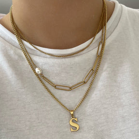 BOHOMOON Stainless Steel Power Initial Necklace