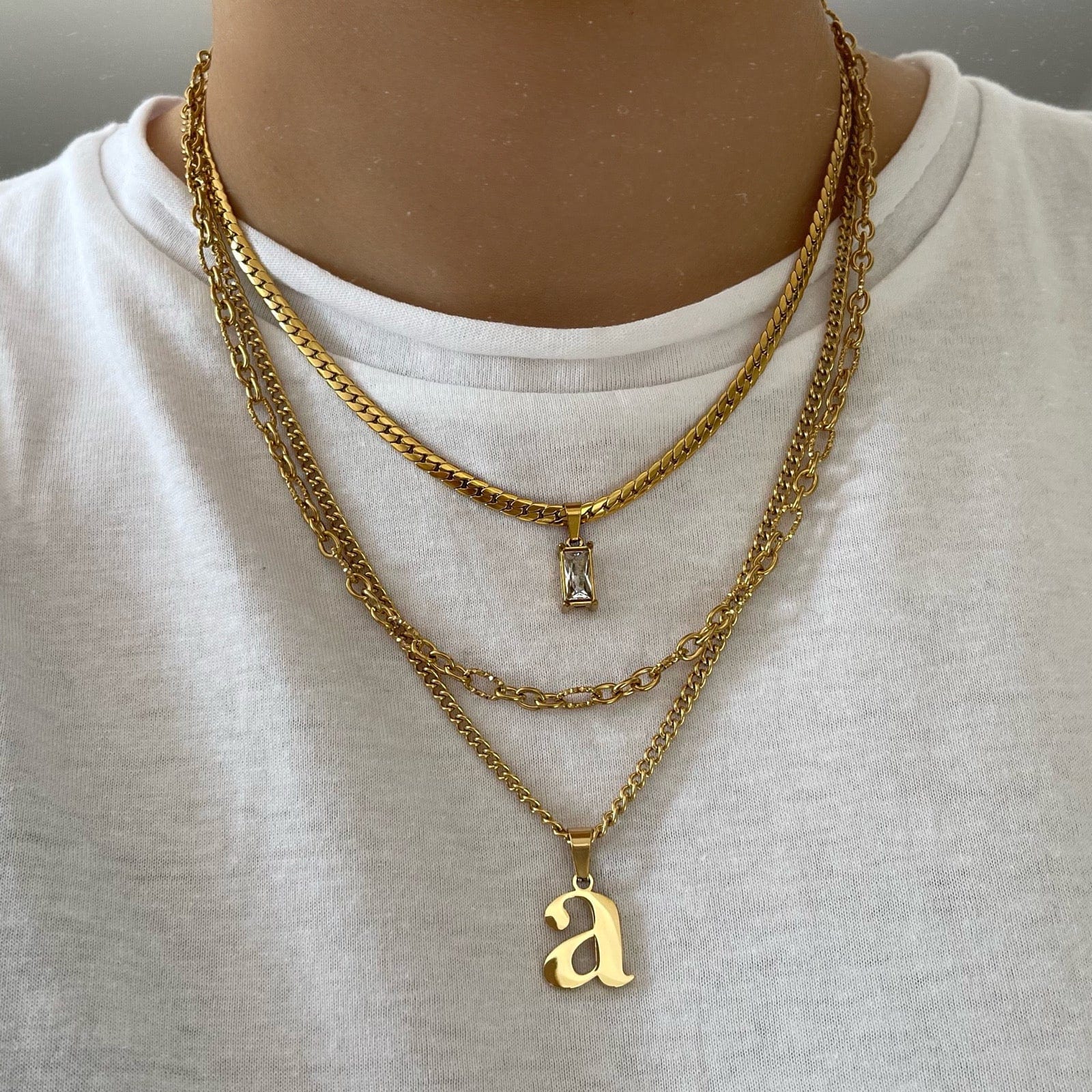 BOHOMOON Stainless Steel Power Initial Necklace