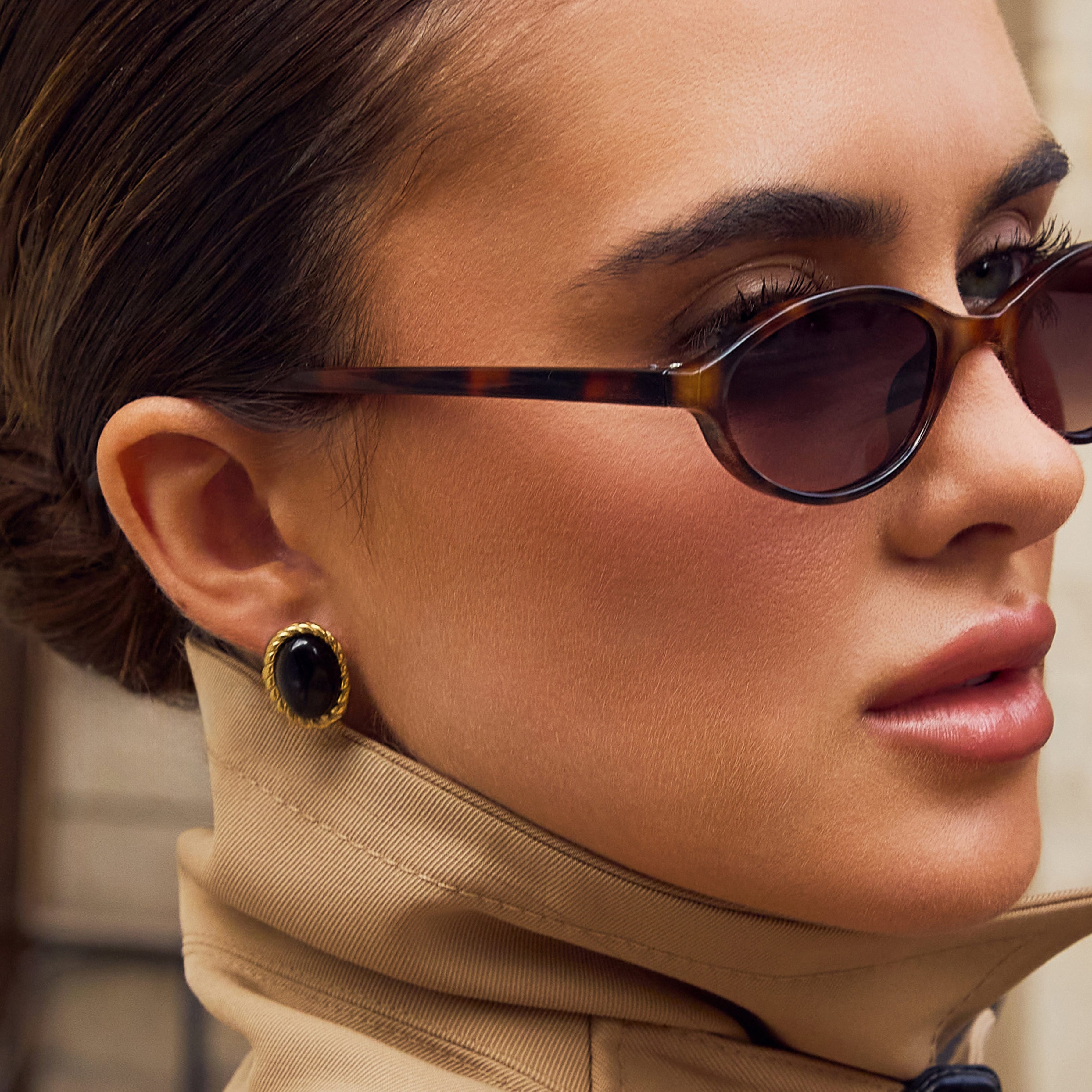 Bohomoon Stainless Steel Prism Stud Earrings