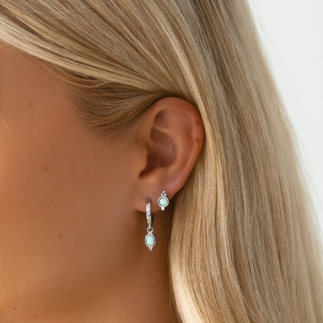Bohomoon Stainless Steel Provence Opal Hoop Earrings