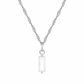 Bohomoon Stainless Steel Quartet Birthstone Necklace