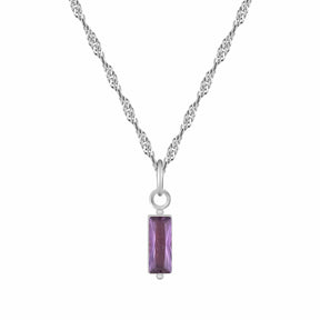 Bohomoon Stainless Steel Quartet Birthstone Necklace