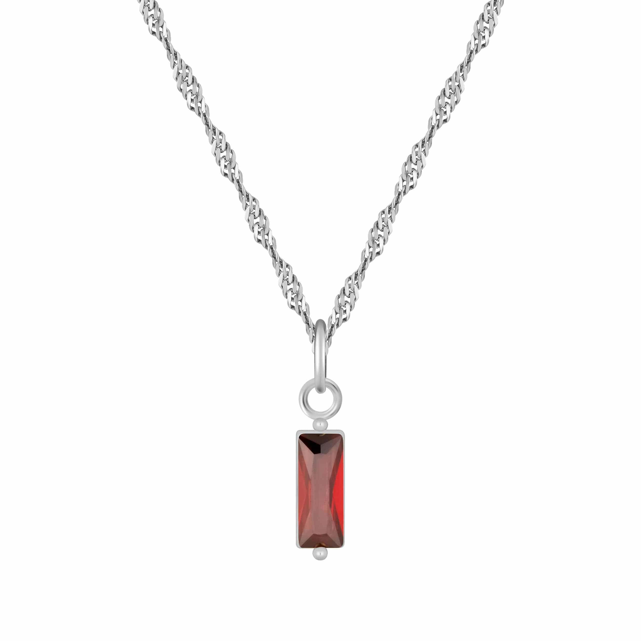 Bohomoon Stainless Steel Quartet Birthstone Necklace
