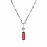 Bohomoon Stainless Steel Quartet Birthstone Necklace
