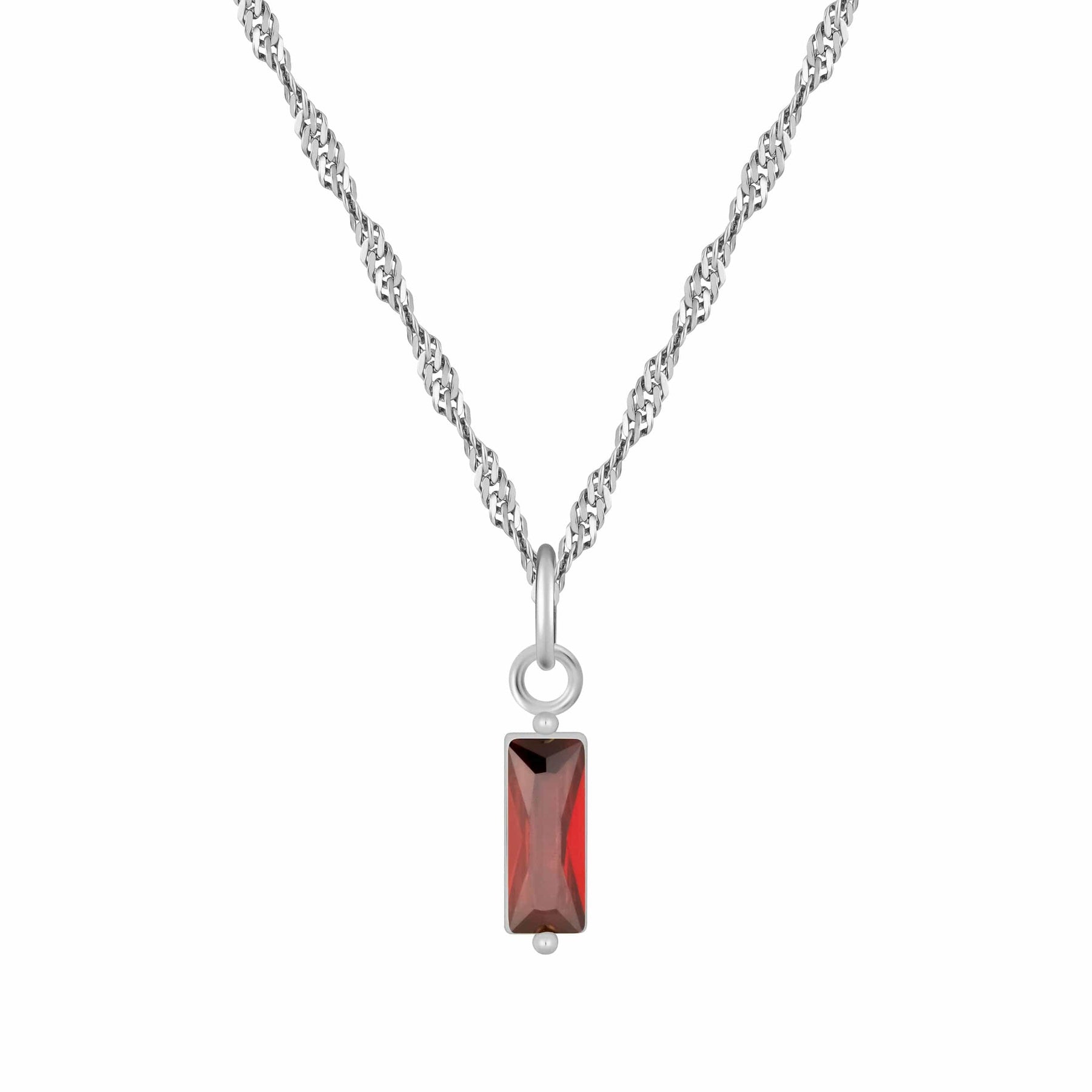 Bohomoon Stainless Steel Quartet Birthstone Necklace