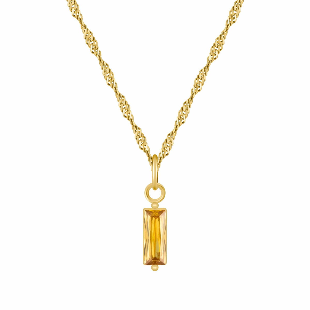 Bohomoon Stainless Steel Quartet Birthstone Necklace