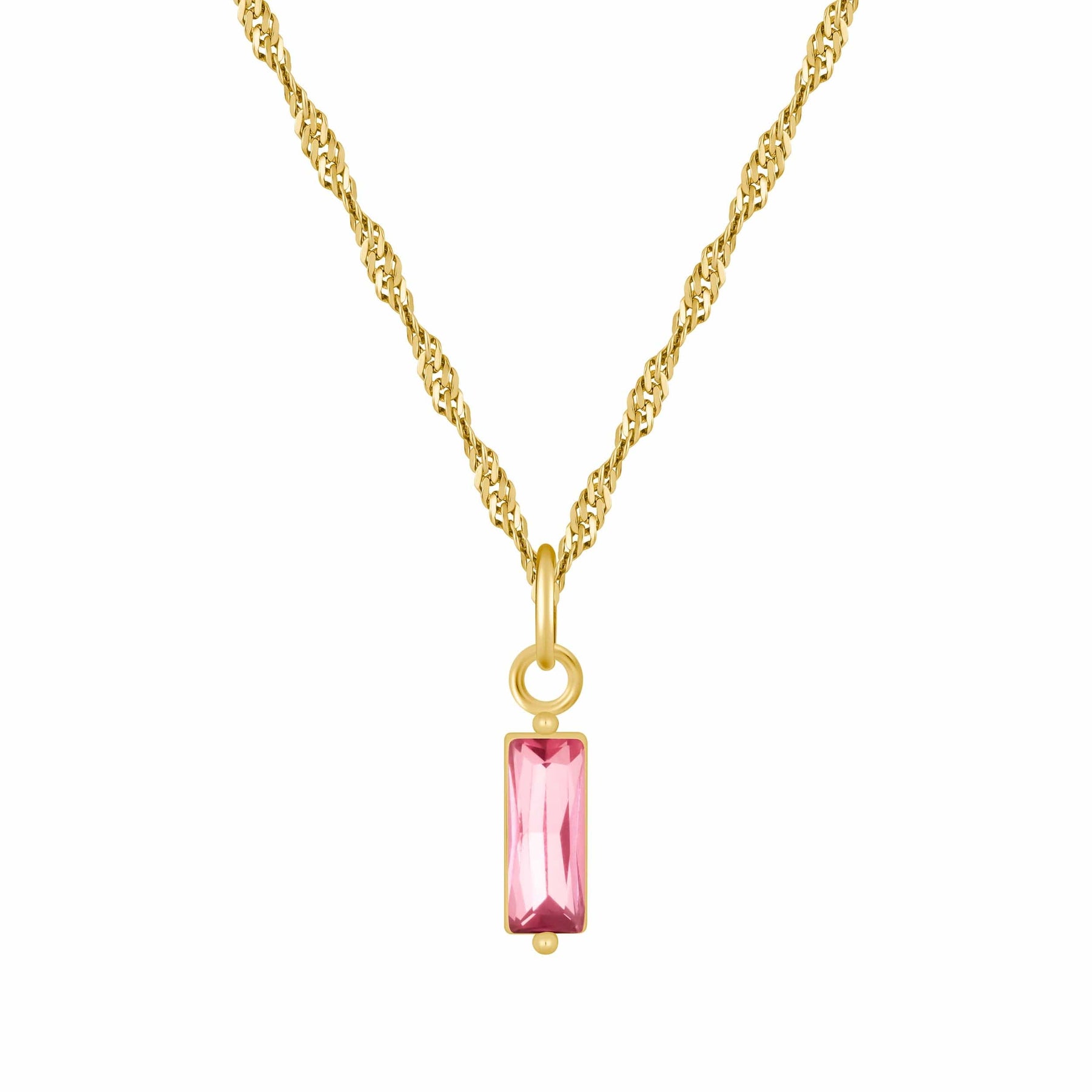 Bohomoon Stainless Steel Quartet Birthstone Necklace