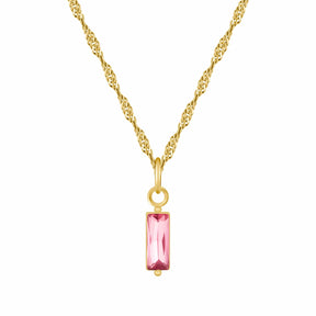 Bohomoon Stainless Steel Quartet Birthstone Necklace