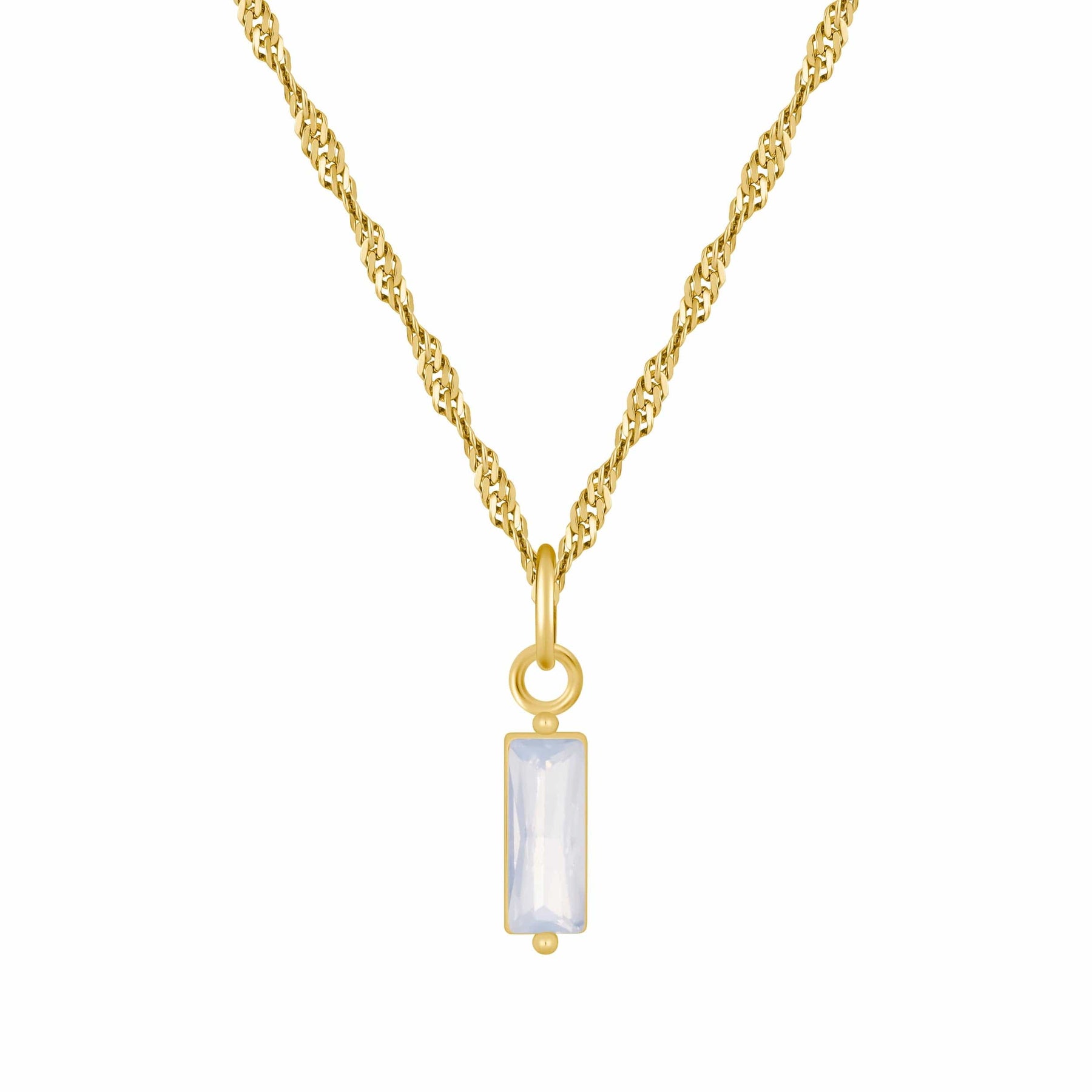 Bohomoon Stainless Steel Quartet Birthstone Necklace