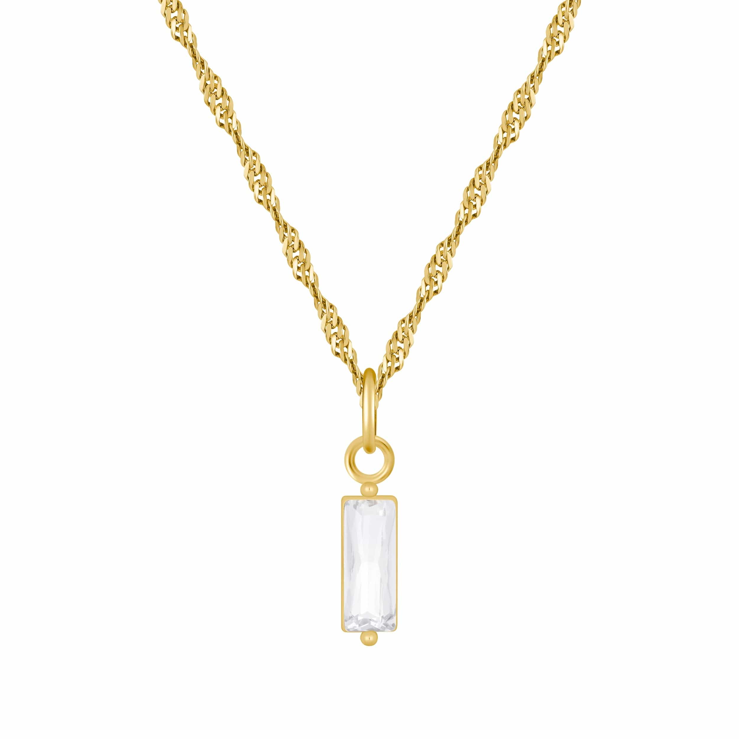 Bohomoon Stainless Steel Quartet Birthstone Necklace