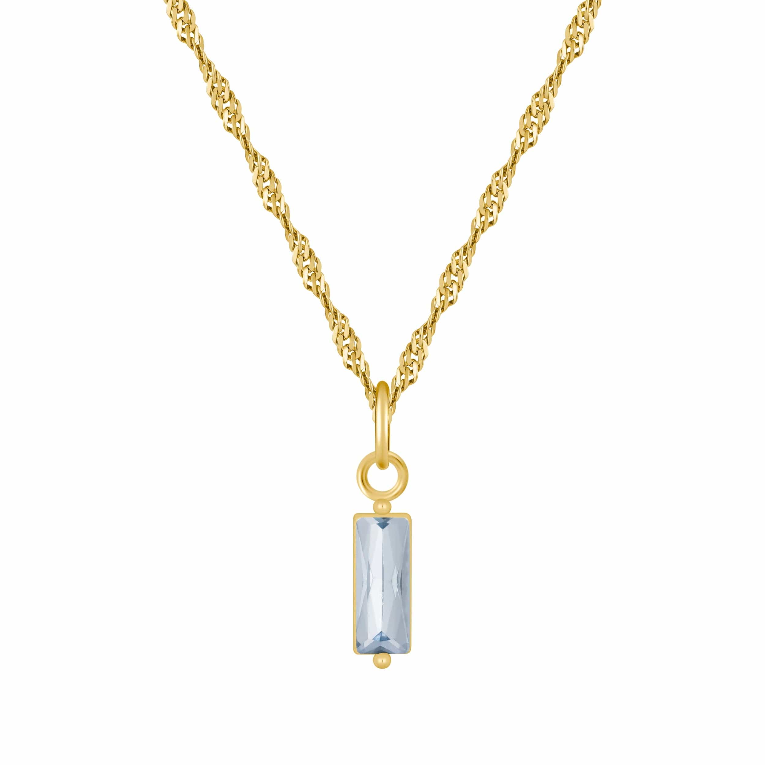 Bohomoon Stainless Steel Quartet Birthstone Necklace