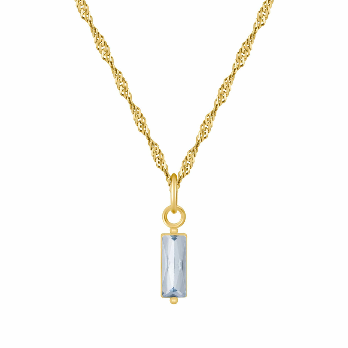 Bohomoon Stainless Steel Quartet Birthstone Necklace