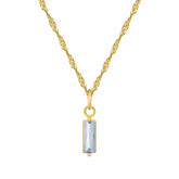 Bohomoon Stainless Steel Quartet Birthstone Necklace