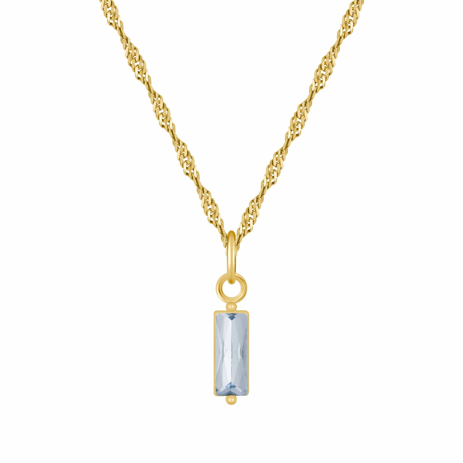 Bohomoon Stainless Steel Quartet Birthstone Necklace