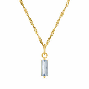 Bohomoon Stainless Steel Quartet Birthstone Necklace