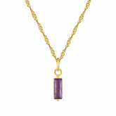 Bohomoon Stainless Steel Quartet Birthstone Necklace