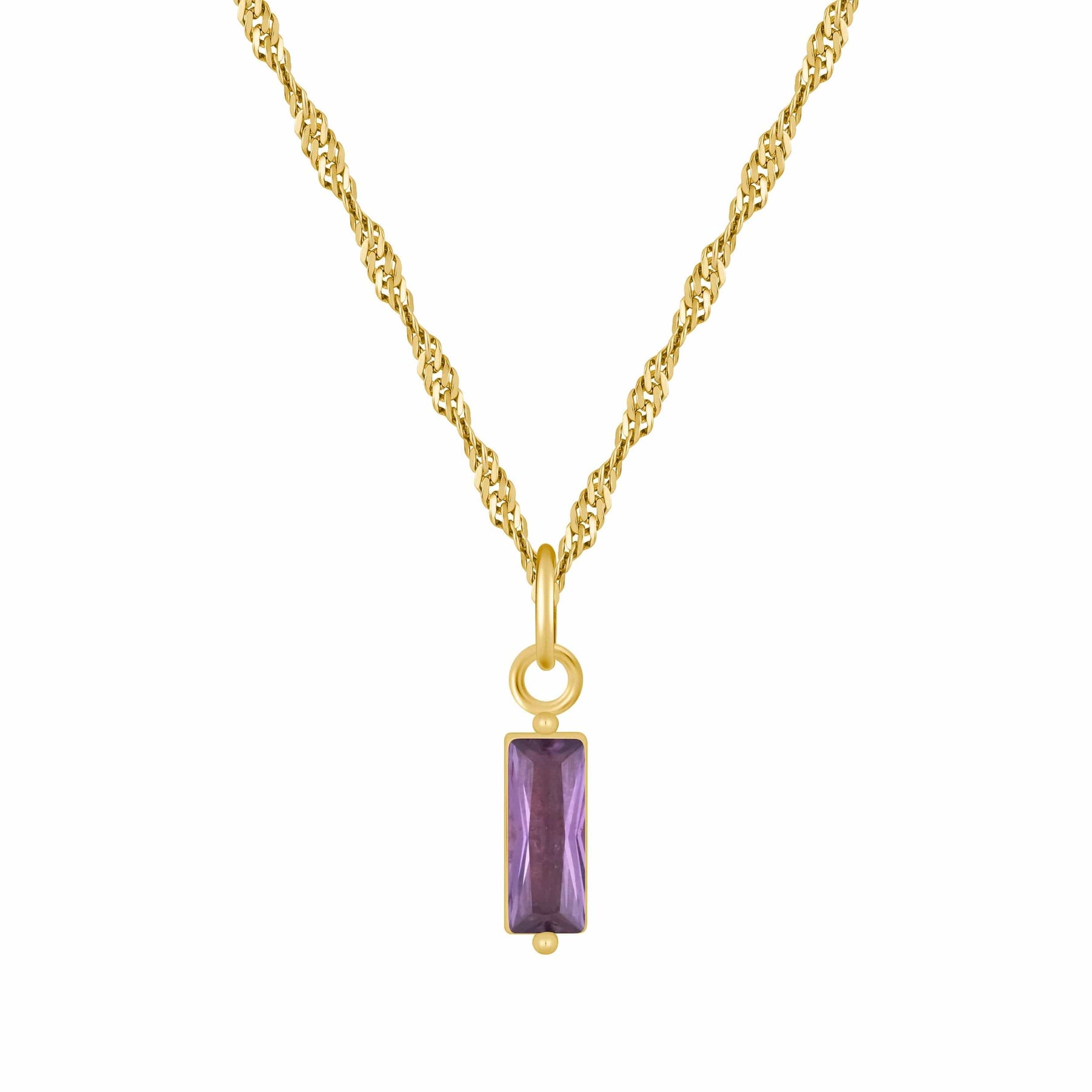 Bohomoon Stainless Steel Quartet Birthstone Necklace