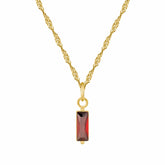 Bohomoon Stainless Steel Quartet Birthstone Necklace