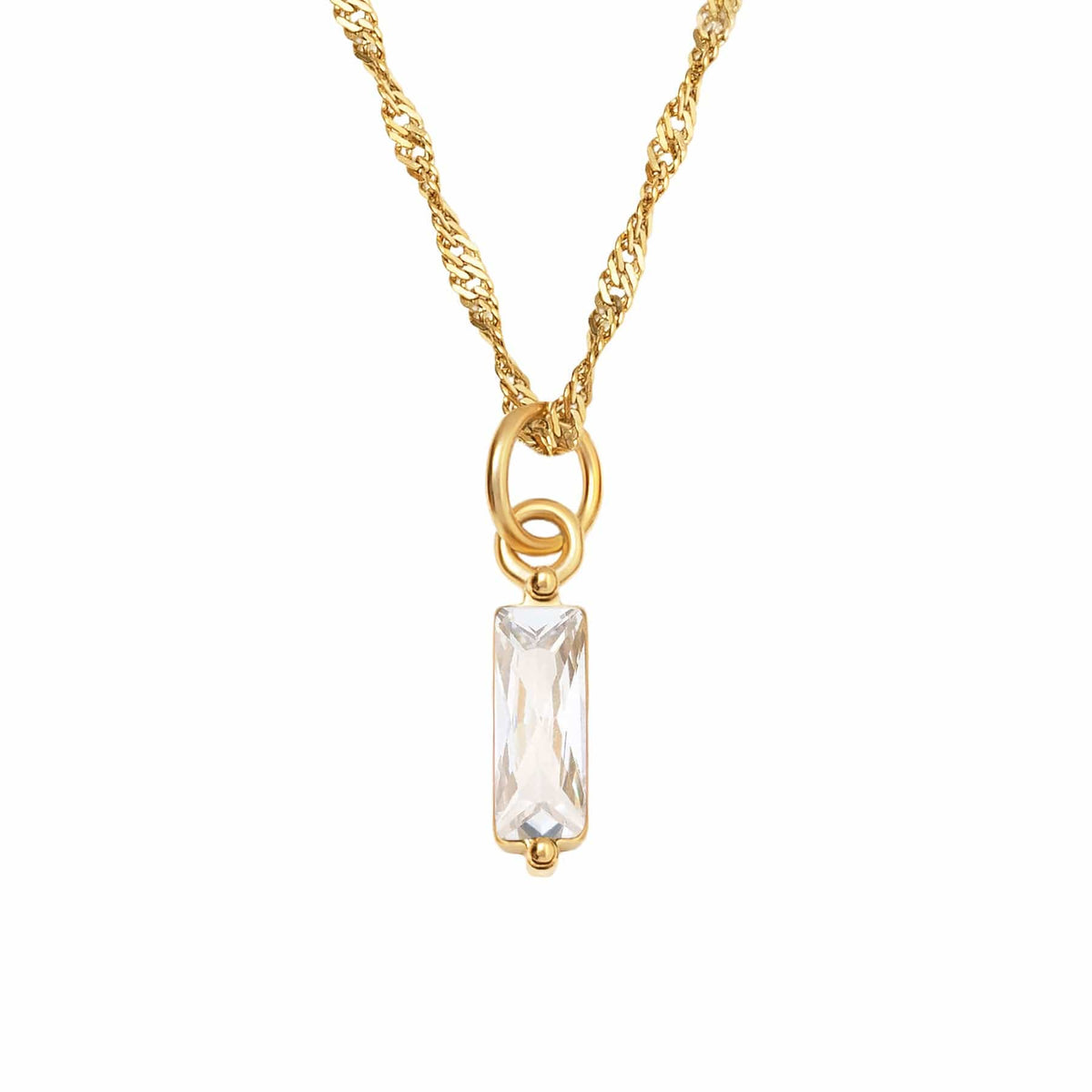 BohoMoon Stainless Steel Quartet Birthstone Necklace