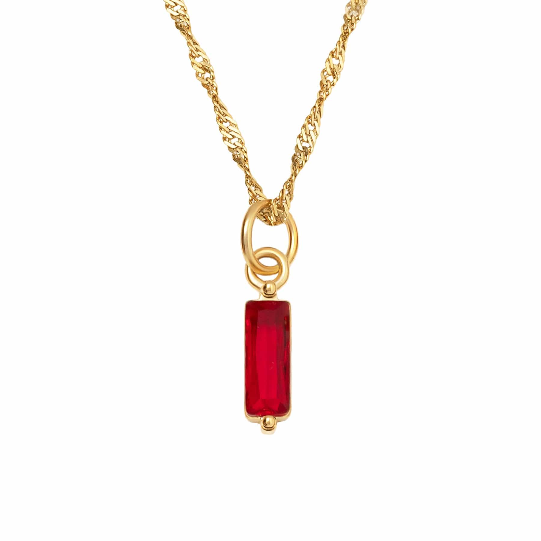 BohoMoon Stainless Steel Quartet Birthstone Necklace