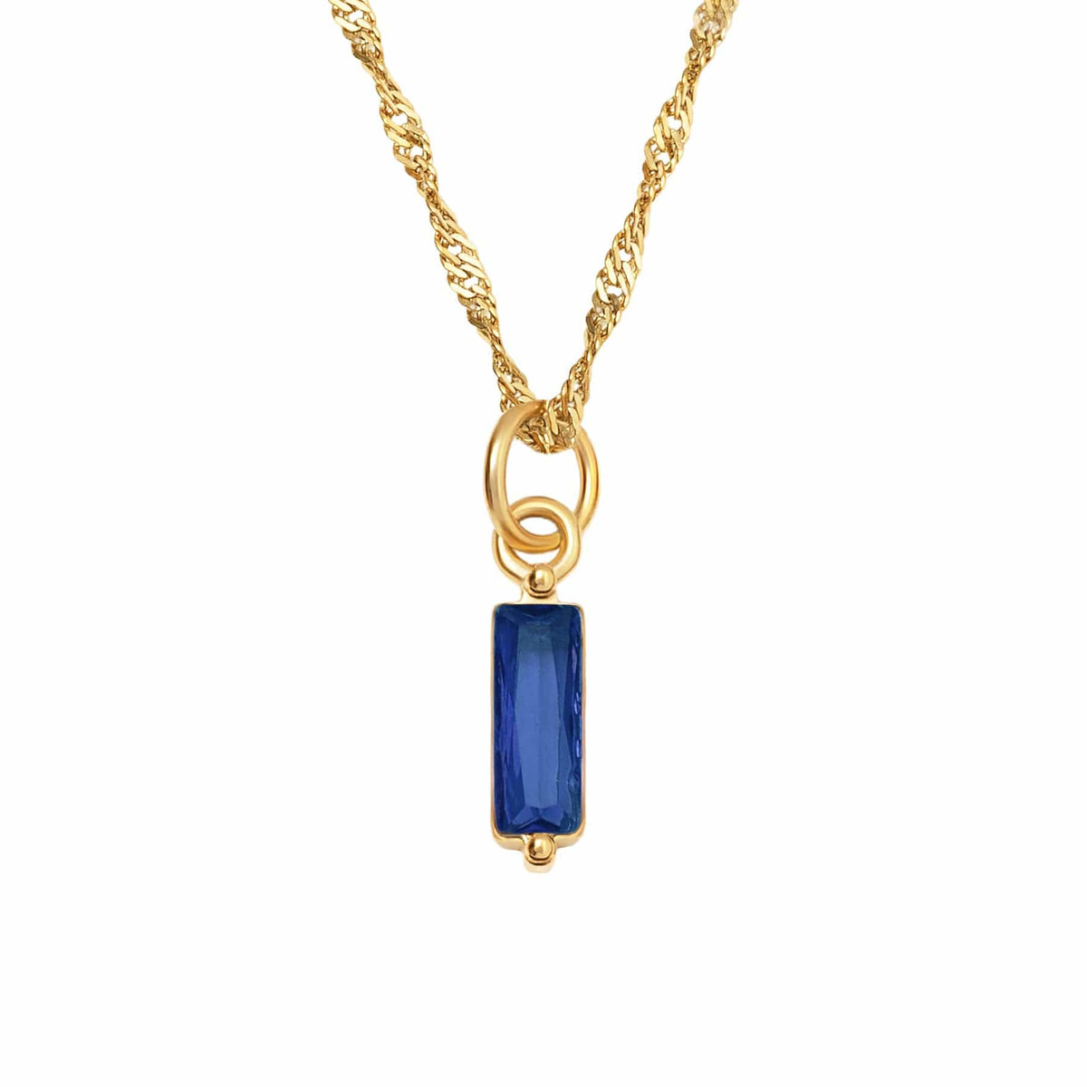 BohoMoon Stainless Steel Quartet Birthstone Necklace