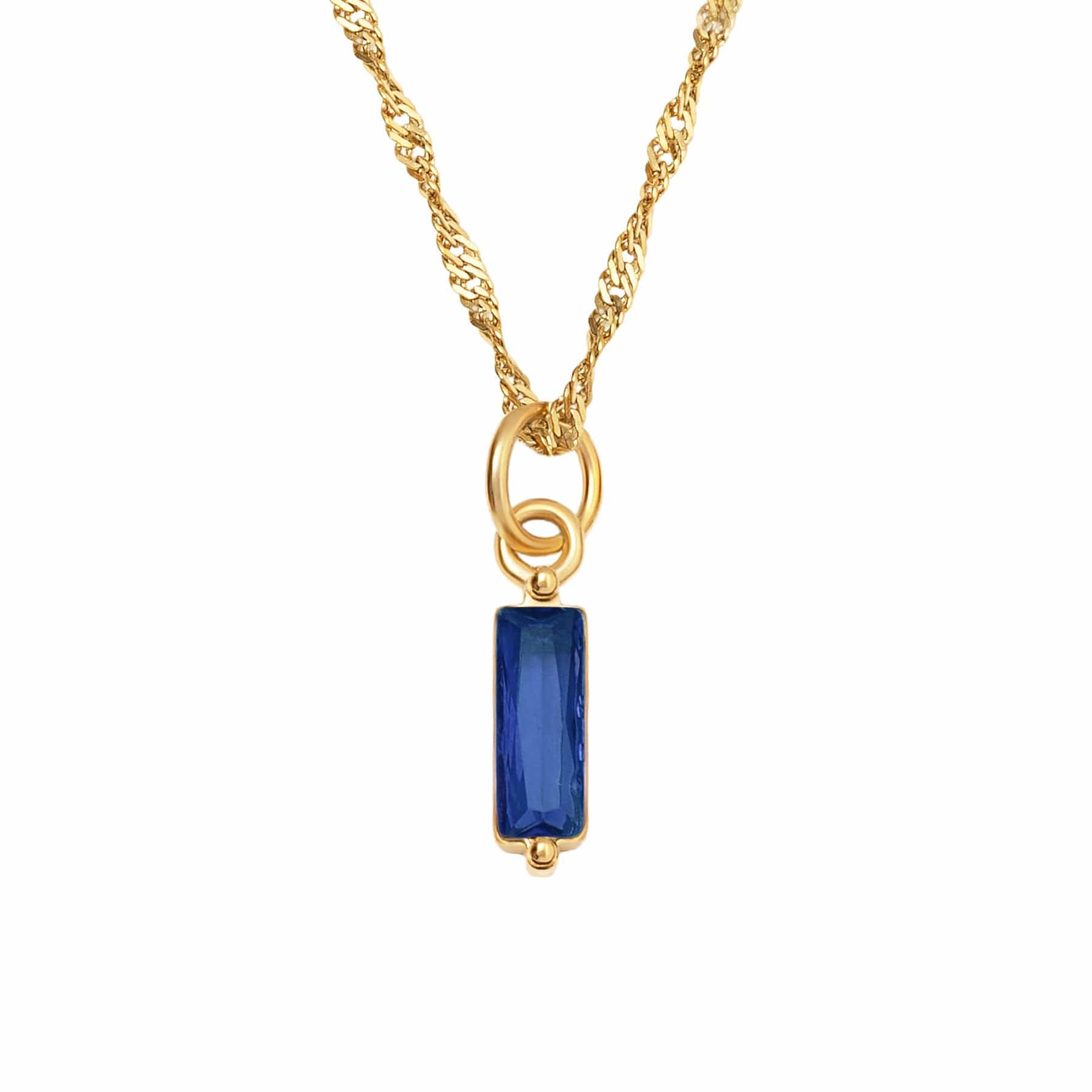 BohoMoon Stainless Steel Quartet Birthstone Necklace