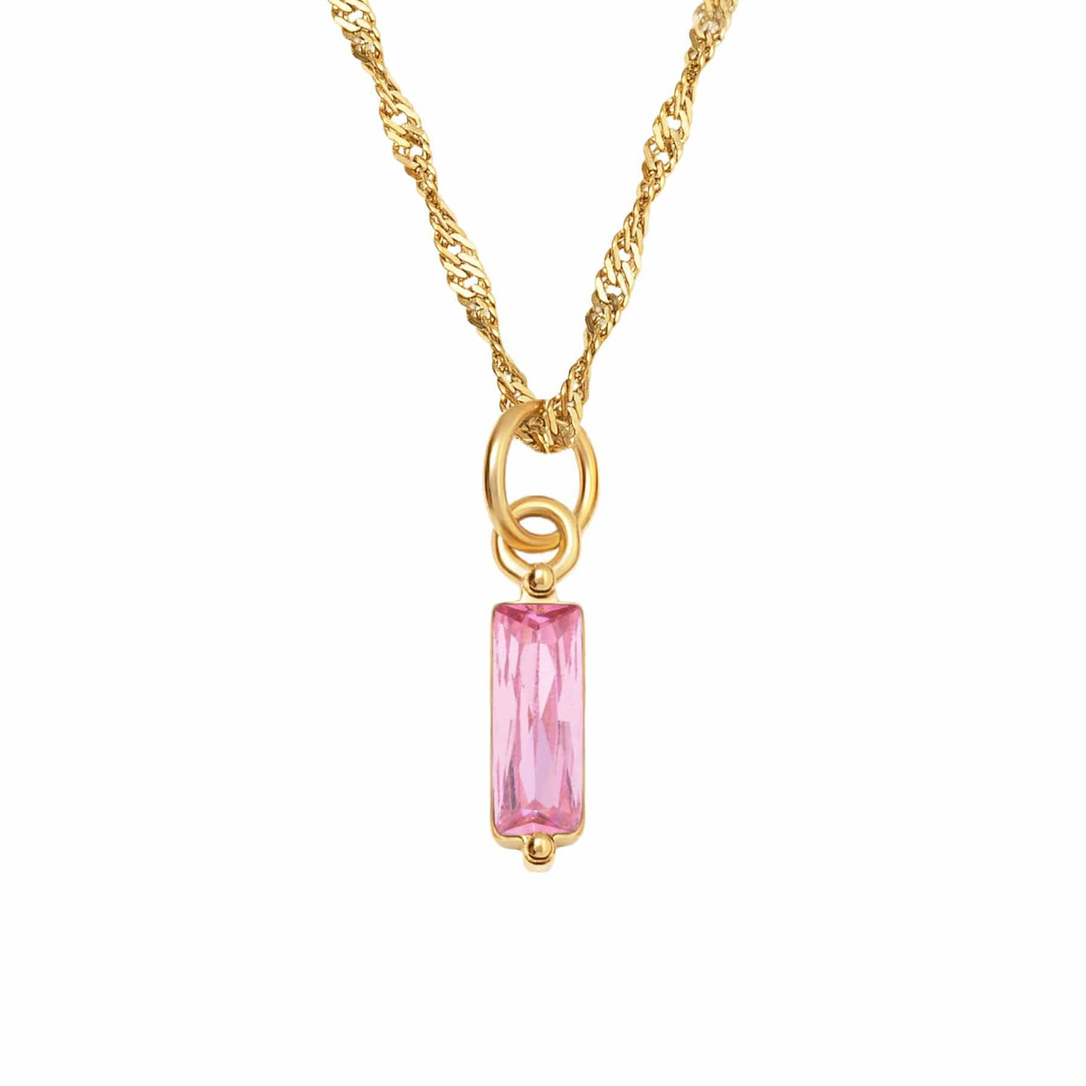 BohoMoon Stainless Steel Quartet Birthstone Necklace