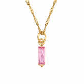 BohoMoon Stainless Steel Quartet Birthstone Necklace