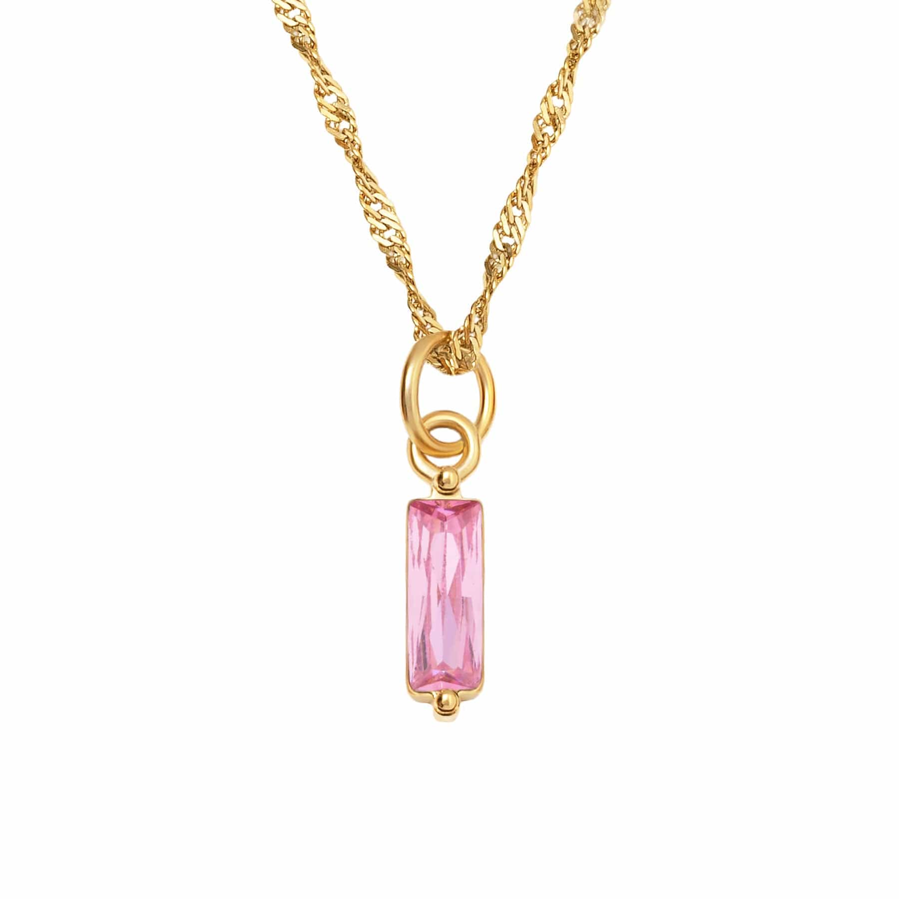 BohoMoon Stainless Steel Quartet Birthstone Necklace