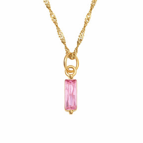 BohoMoon Stainless Steel Quartet Birthstone Necklace