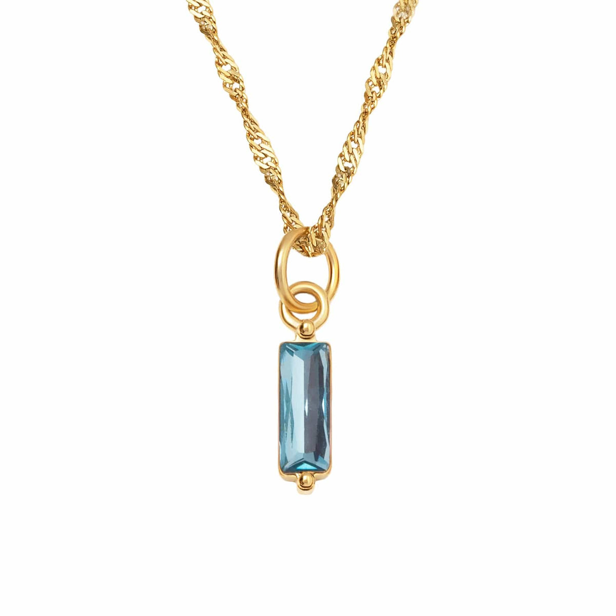 BohoMoon Stainless Steel Quartet Birthstone Necklace