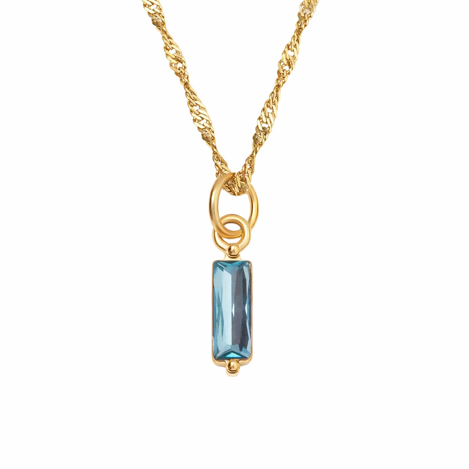 BohoMoon Stainless Steel Quartet Birthstone Necklace
