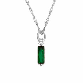 BohoMoon Stainless Steel Quartet Birthstone Necklace Silver / May