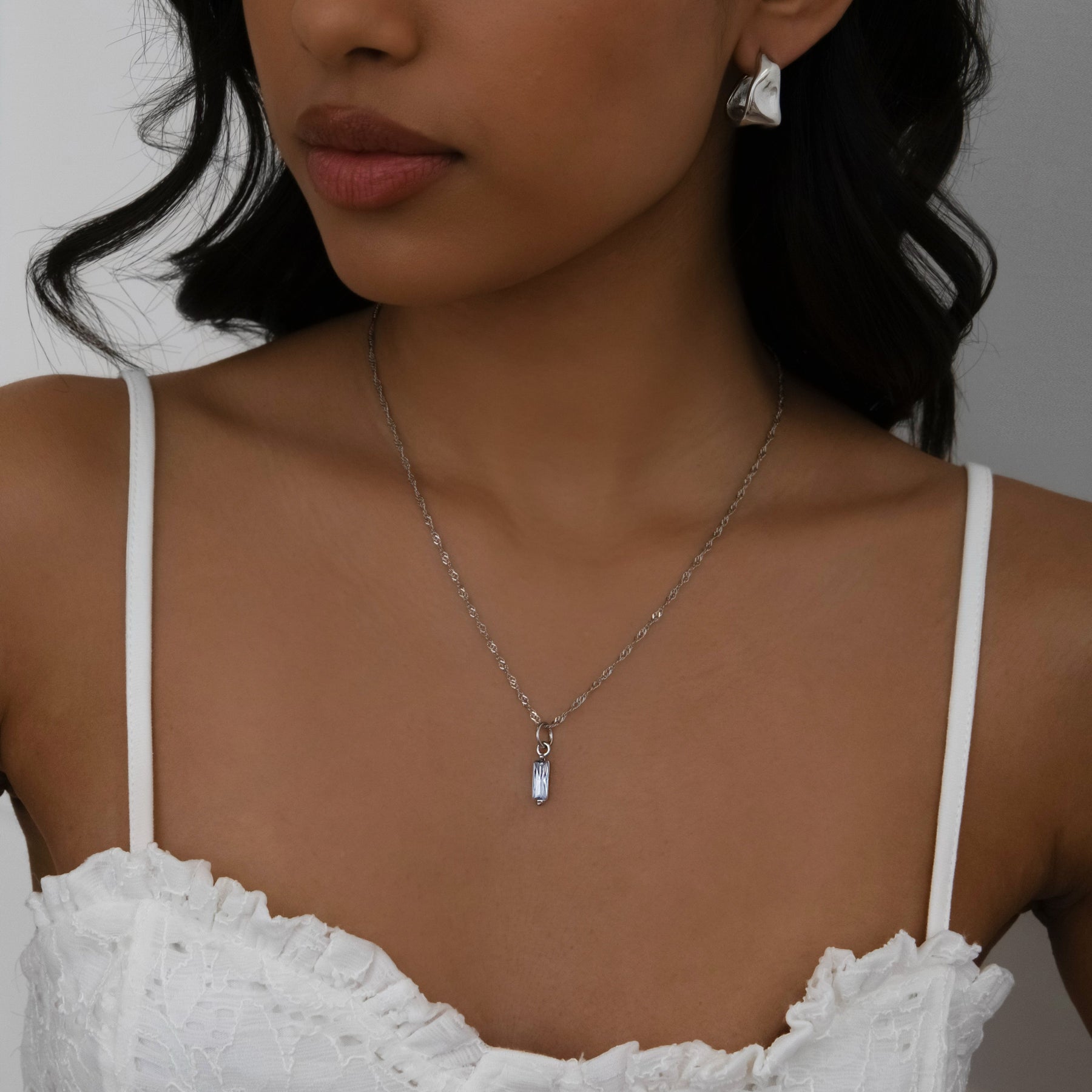 BohoMoon Stainless Steel Quartet Birthstone Necklace