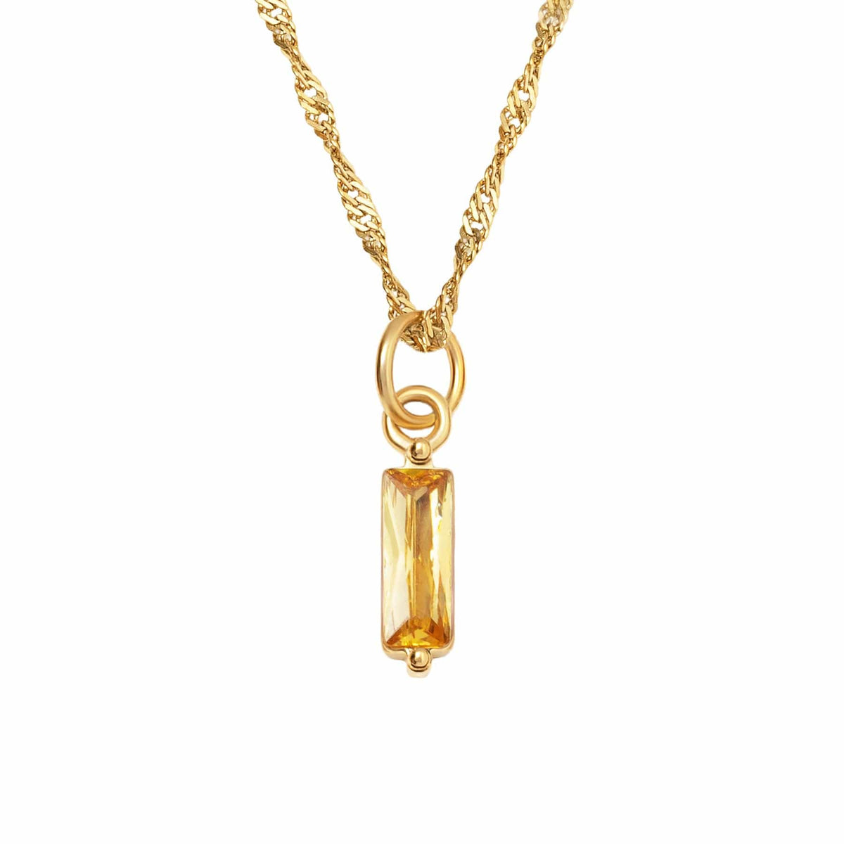 BohoMoon Stainless Steel Quartet Birthstone Necklace