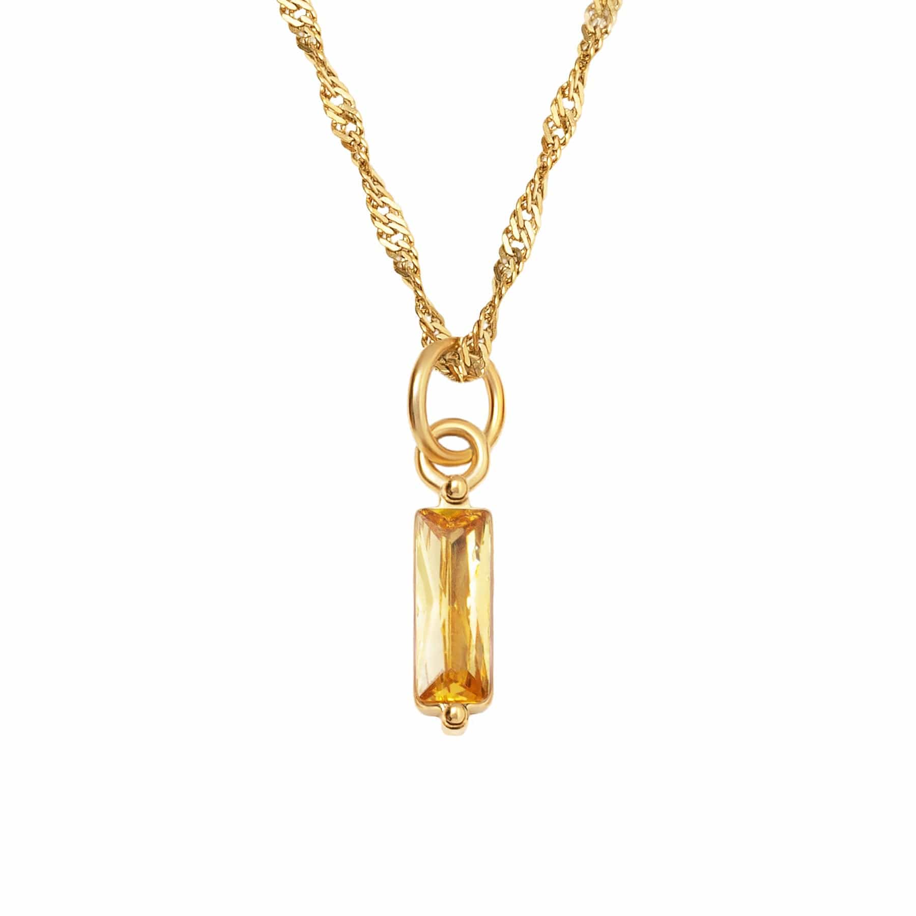 BohoMoon Stainless Steel Quartet Birthstone Necklace