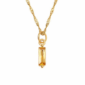 BohoMoon Stainless Steel Quartet Birthstone Necklace
