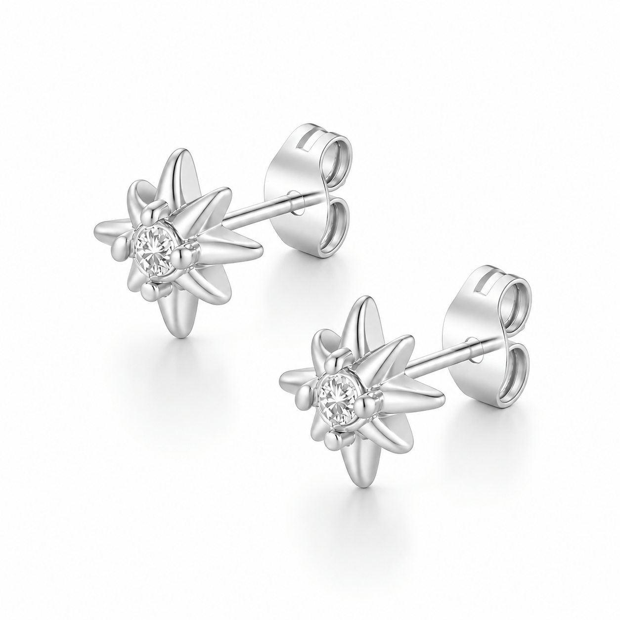 Bohomoon Stainless Steel Radiance Star Stud Earrings