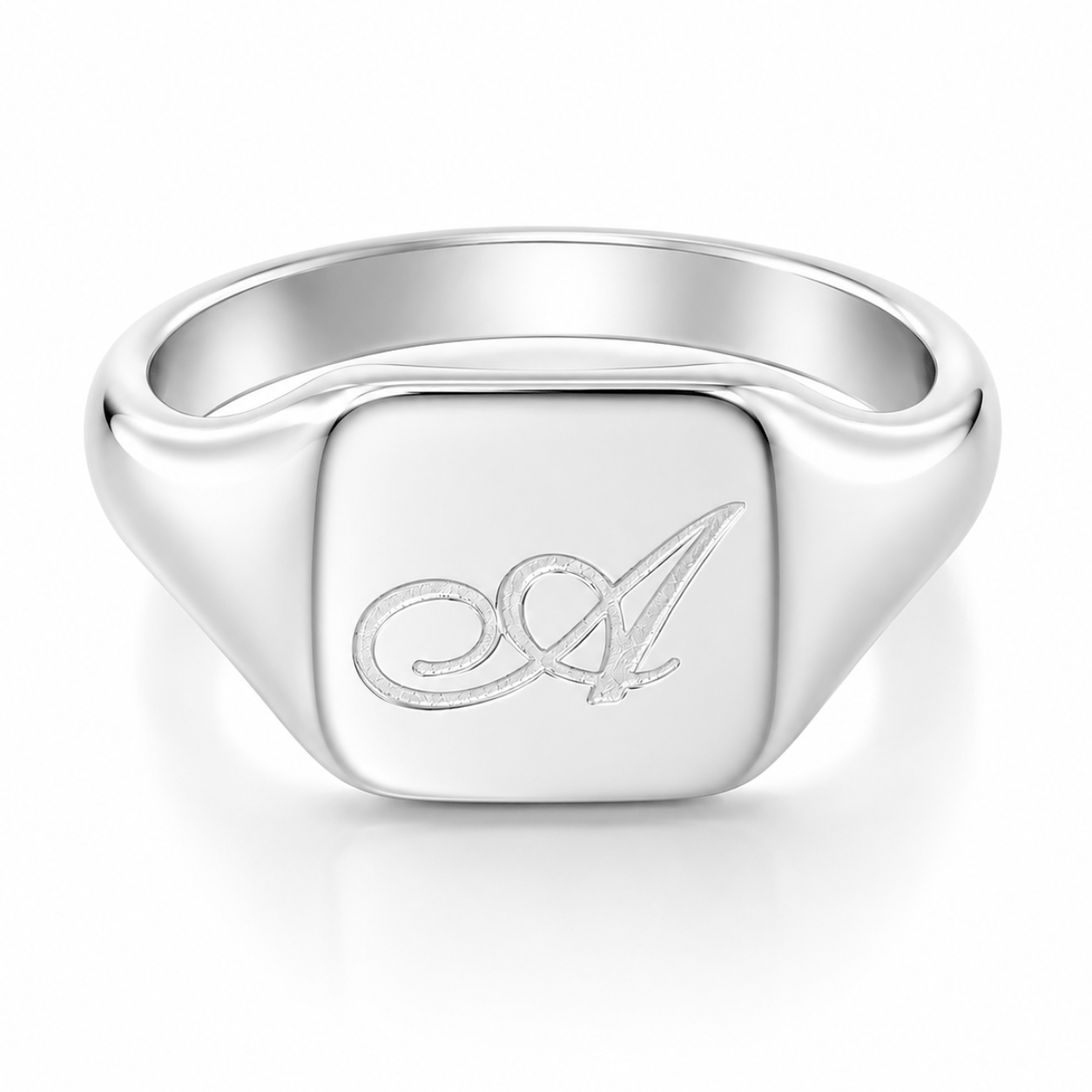 Bohomoon Stainless Steel Raina Initial Signet Ring