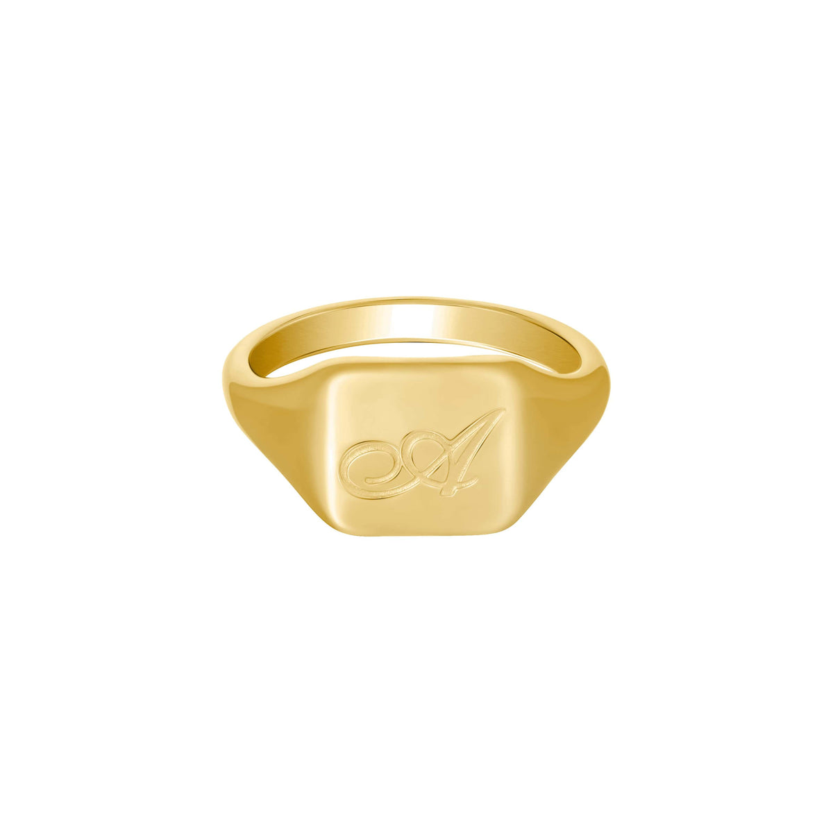 Bohomoon Stainless Steel Raina Initial Signet Ring