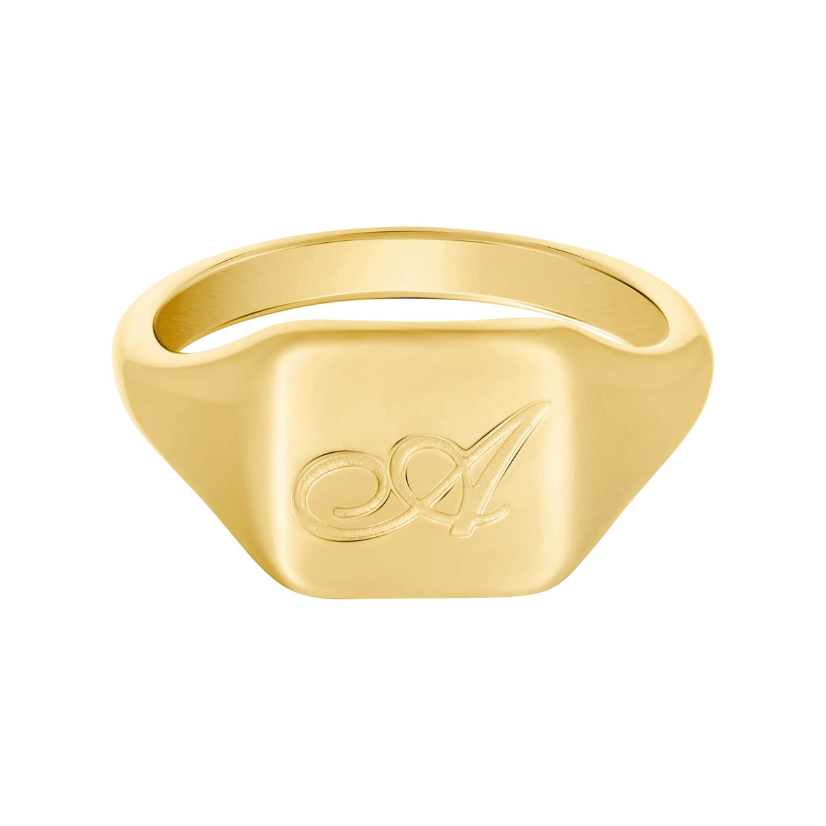Bohomoon Stainless Steel Raina Initial Signet Ring