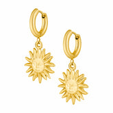 Bohomoon Stainless Steel Ray Of Sunshine Hoop Earrings