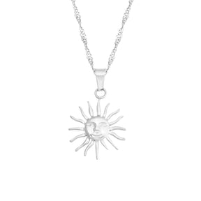 BohoMoon Stainless Steel Ray Of Sunshine Necklace Silver